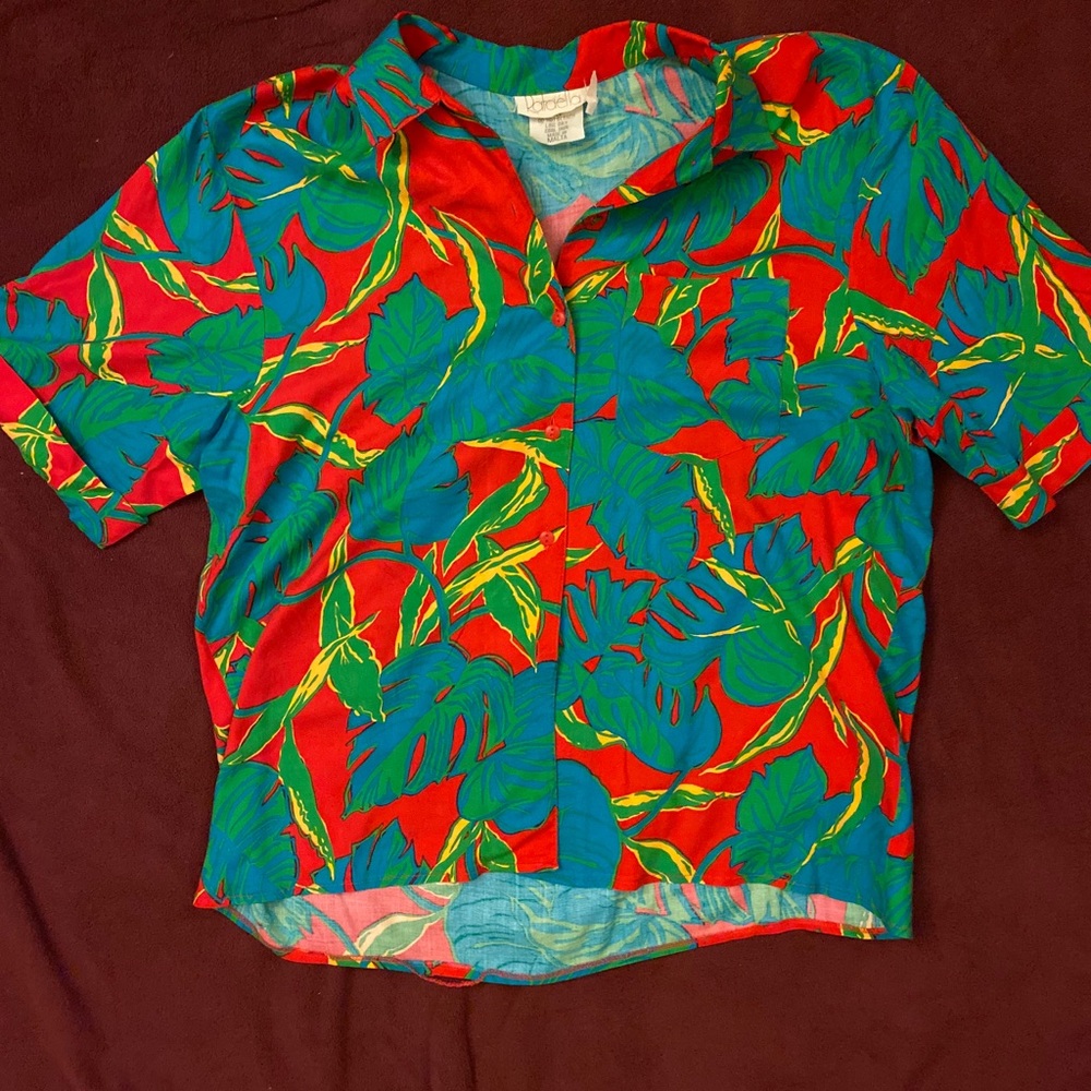 Bright Hawaiian retro button down